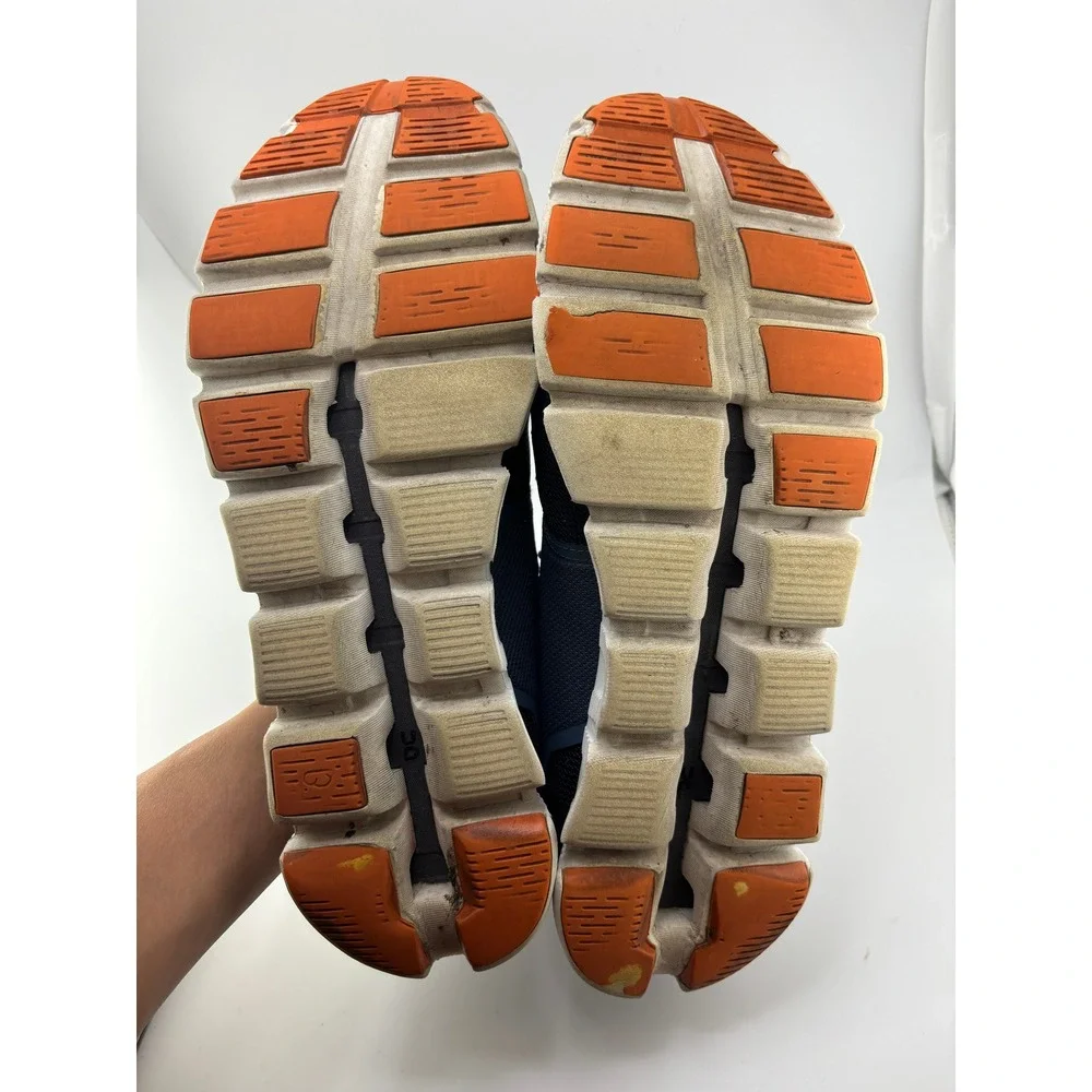 On Cloud Mens Running Shoes Navy Denim Orange 69.98554 Size 11